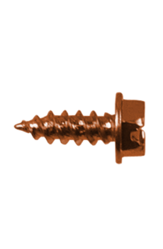 ¼" Hex Head, ½" Copper Plated Stainless Steel - #8 Screws